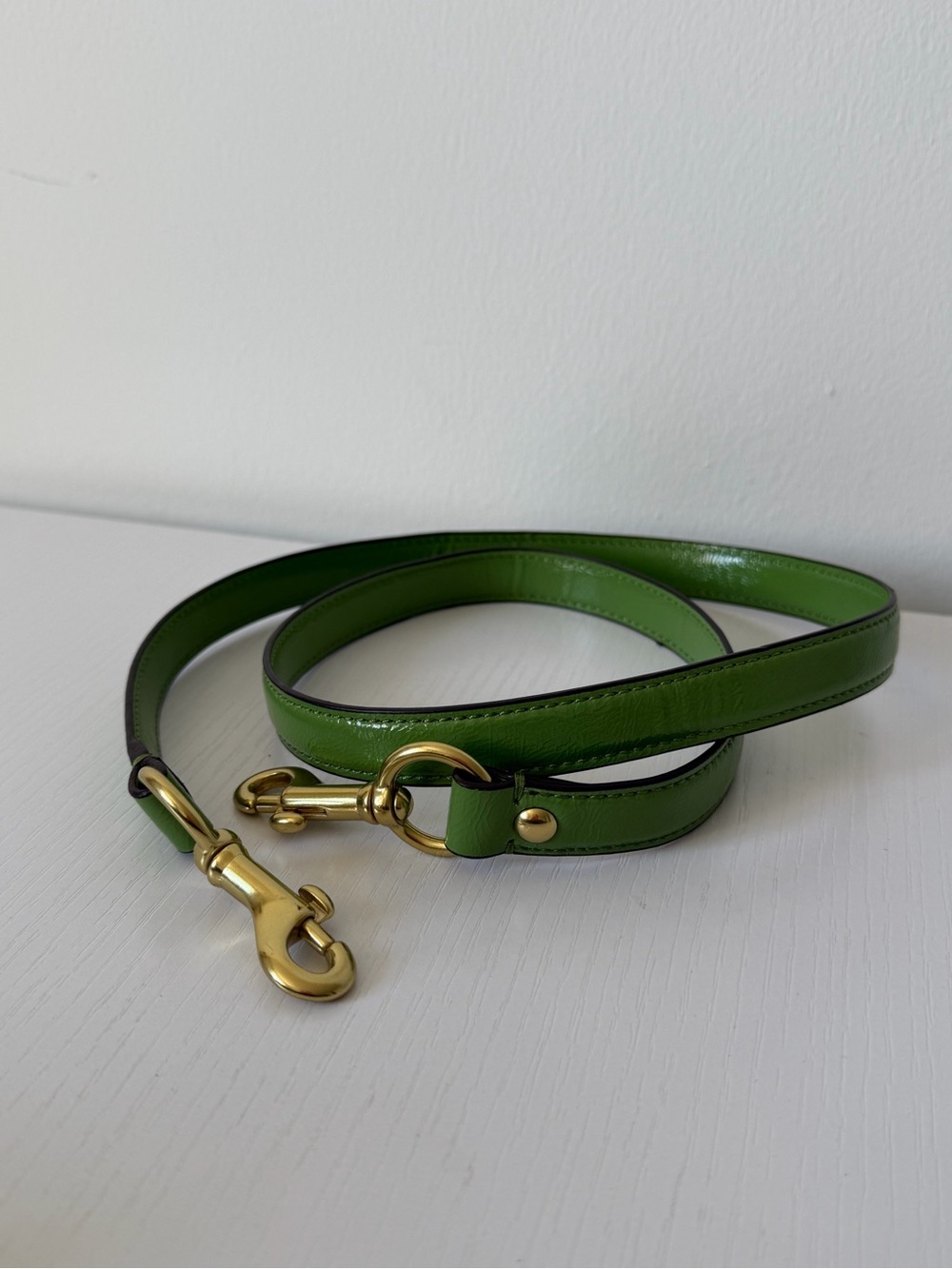 Coach Green Patent Leather Shoulder Bag Strap – Gold Hardware
